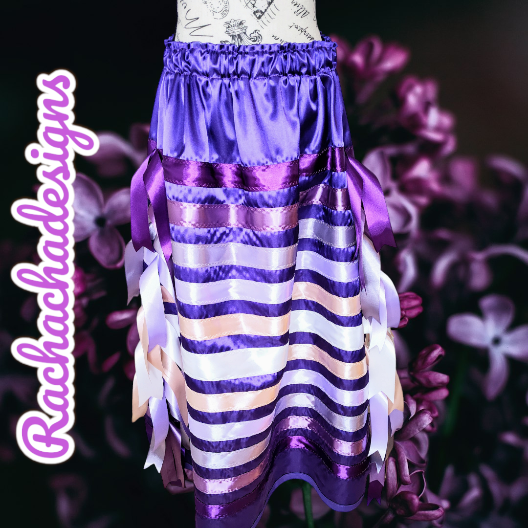 Native American Ribbon Skirt Lilac Fields Ribbon Skirt Purple Ribbon S