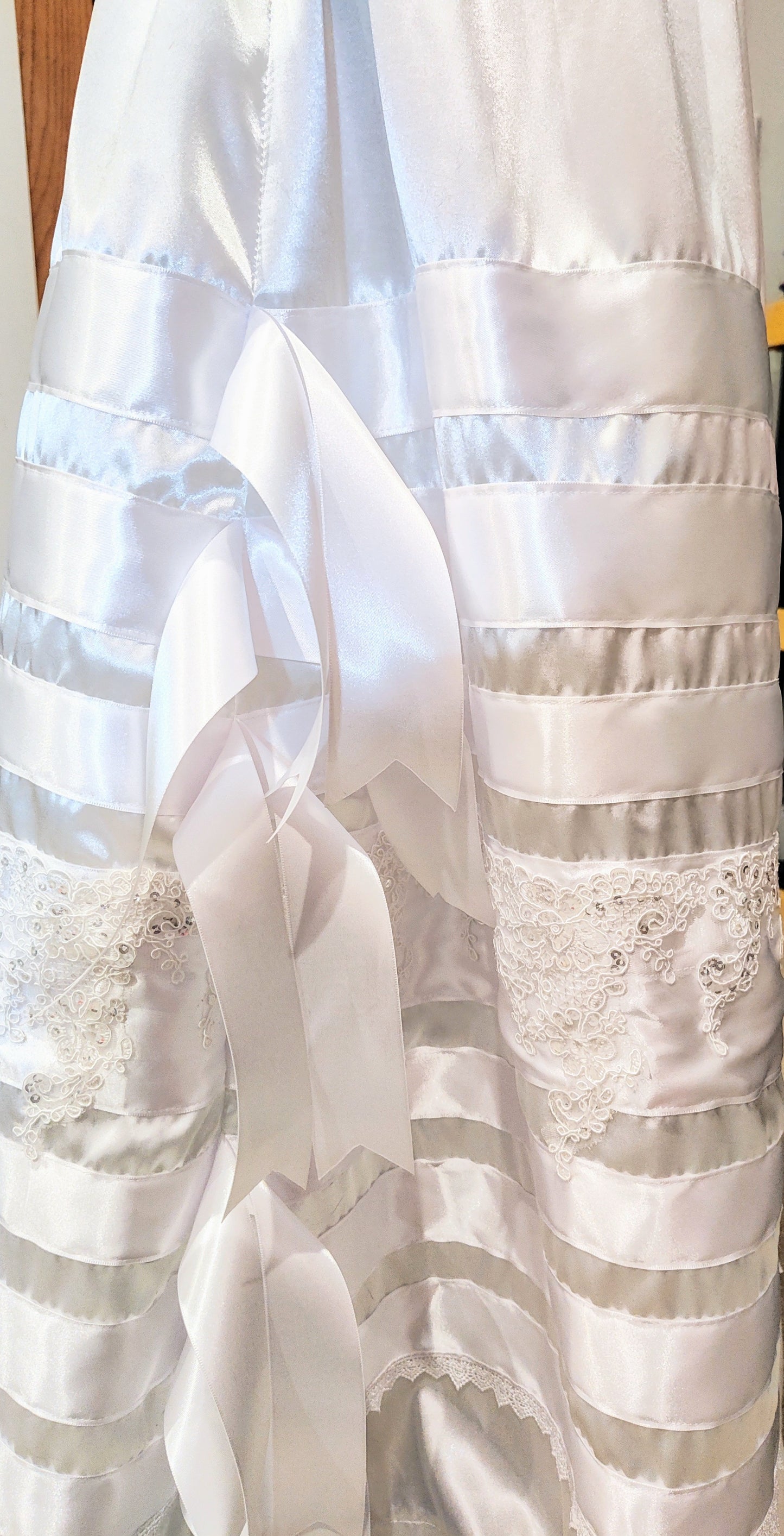 Native American Ribbon Skirt Wedding Ribbon Skirt White Formal Ribbon Skirt Special Occasions Skirt