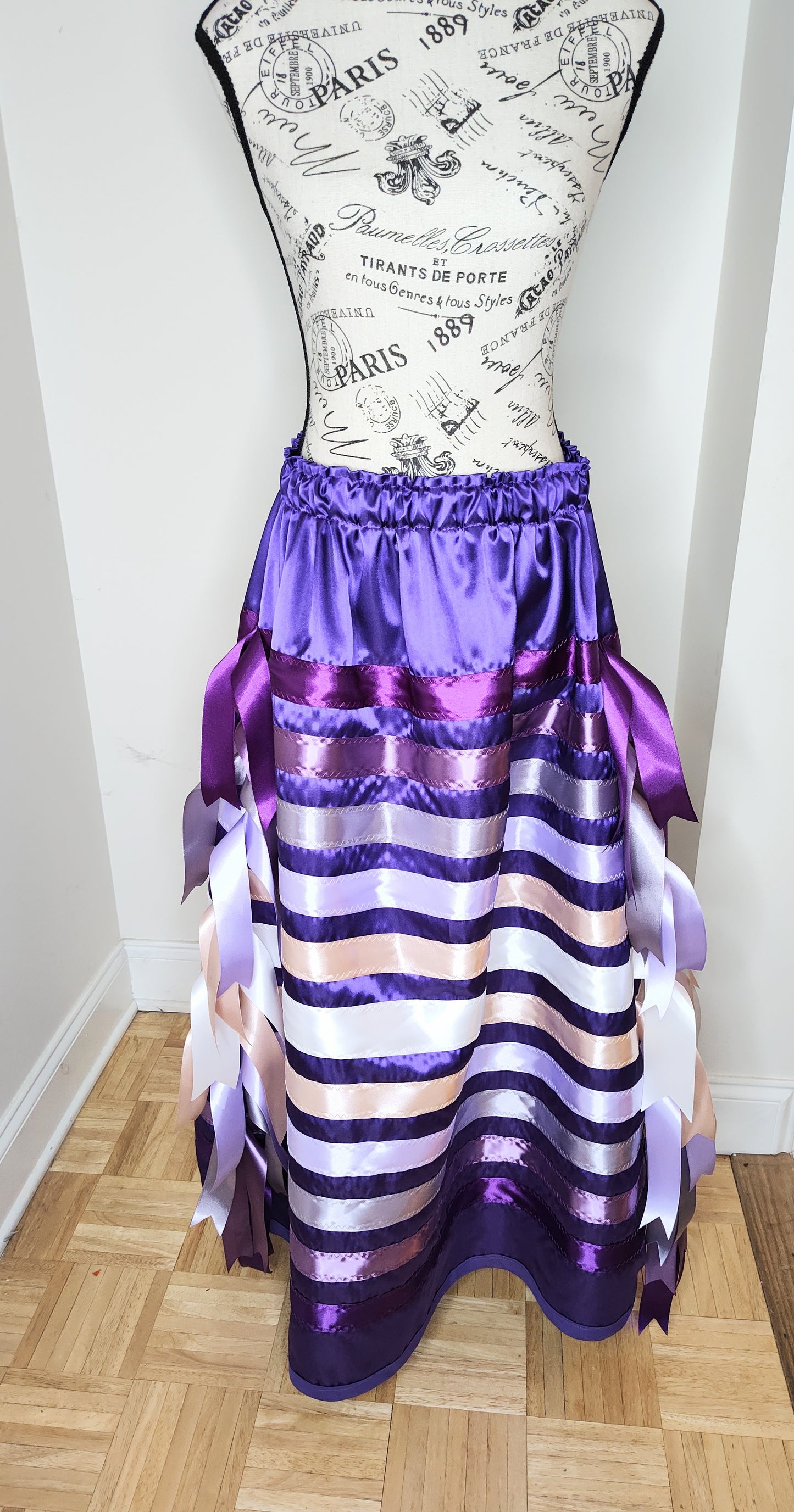 Native American Ribbon Skirt Lilac Fields Ribbon Skirt Purple Ribbon Skirt