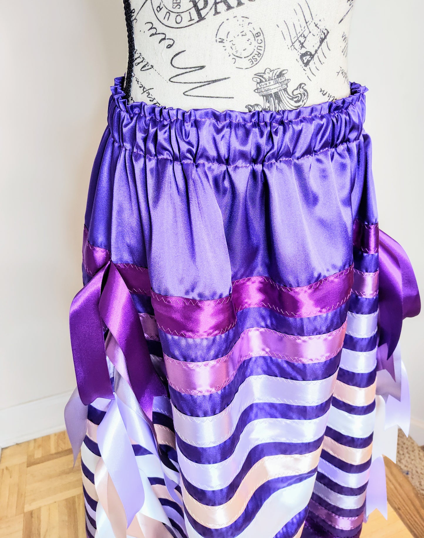 Native American Ribbon Skirt Lilac Fields Ribbon Skirt Purple Ribbon Skirt