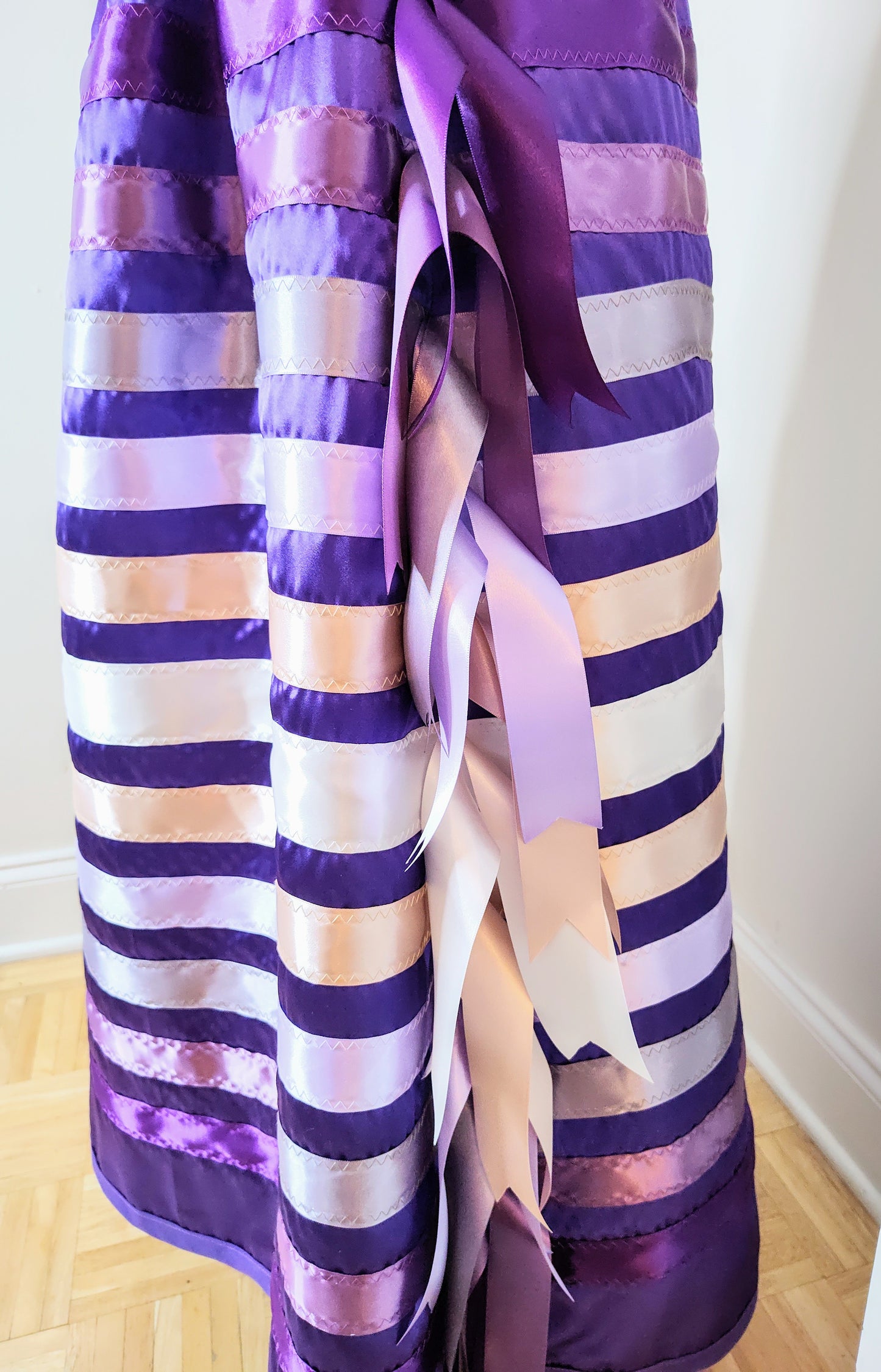 Native American Ribbon Skirt Lilac Fields Ribbon Skirt Purple Ribbon Skirt