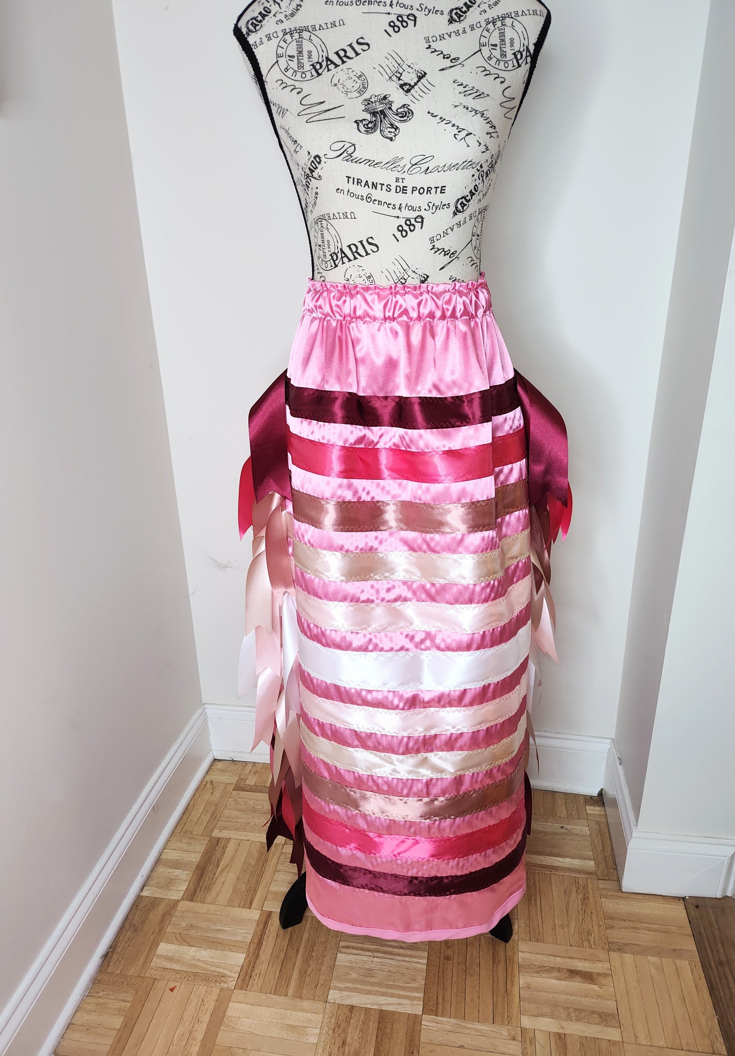 Native American Ribbon Skirt Cherry Blossom Ribbon Skirt Pink Ribbon Skirt