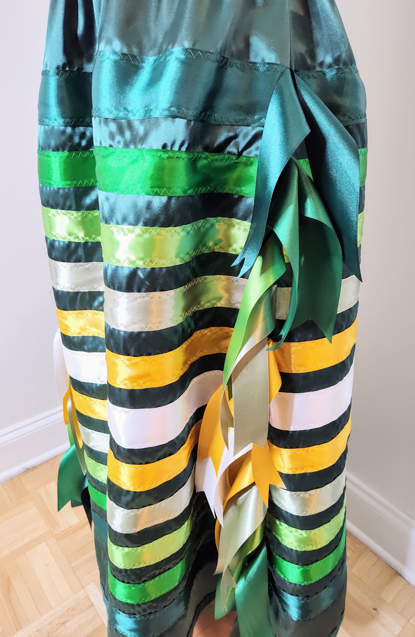 Native American Ribbon Skirt Sweet Spiritual Sage Ribbon Skirt Green Ribbon Skirt