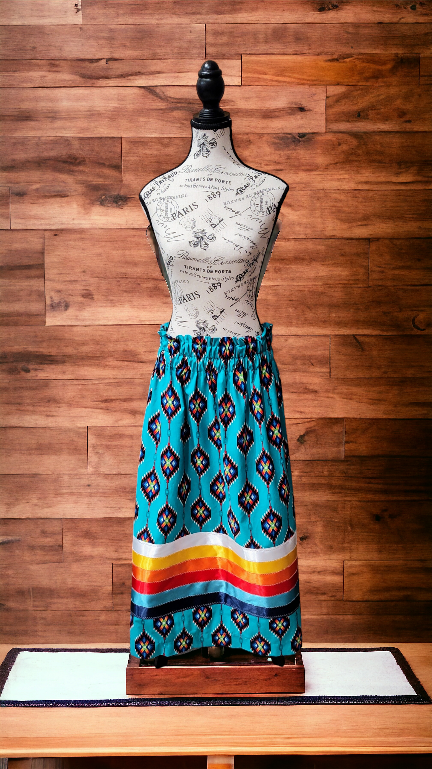 Native American Ribbon Skirt Tribal Dance Ribbon Skirt Abstract Print Ribbon Skirt