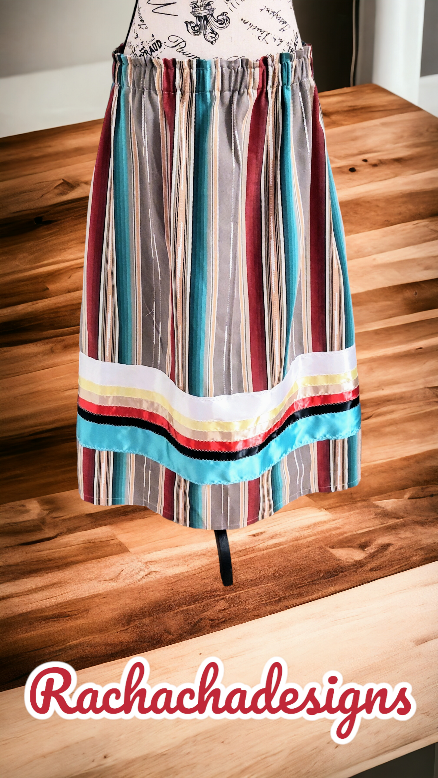 Native American Ribbon Skirt Woven Ribbon Skirt Multi-Colored Ribbon Skirt