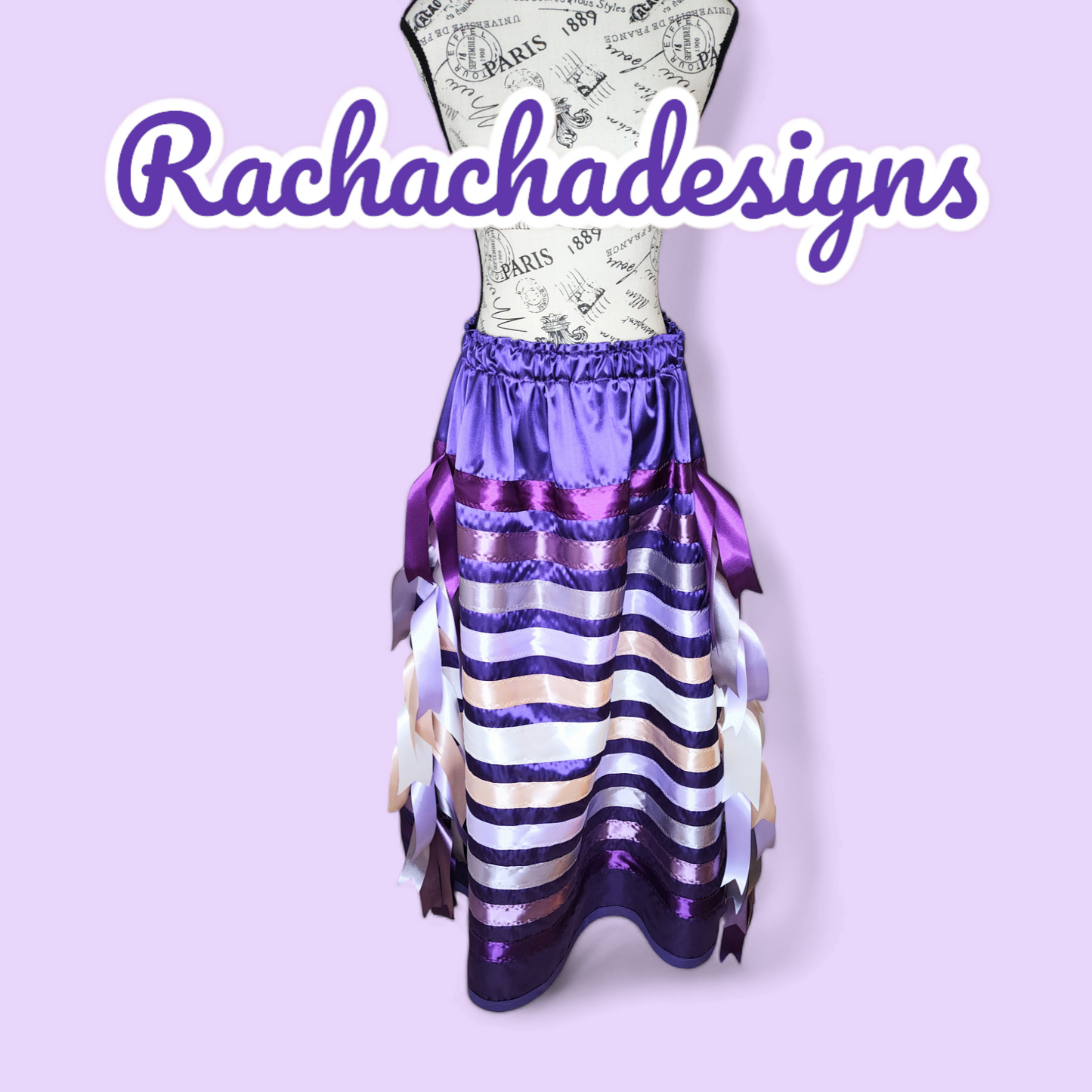 Native American Ribbon Skirt Lilac Fields Ribbon Skirt Purple Ribbon Skirt