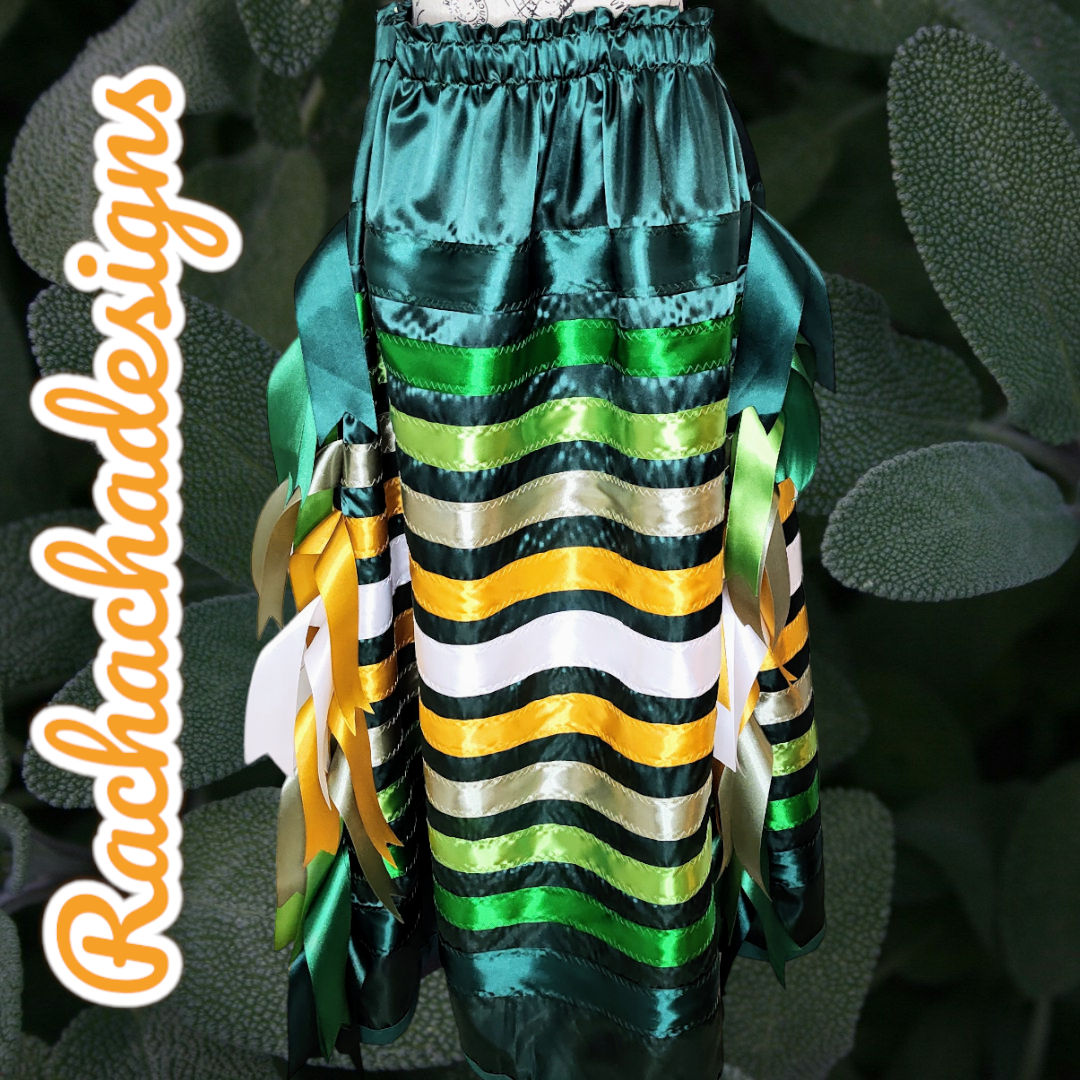 Native American Ribbon Skirt Sweet Spiritual Sage Ribbon Skirt Green Ribbon Skirt